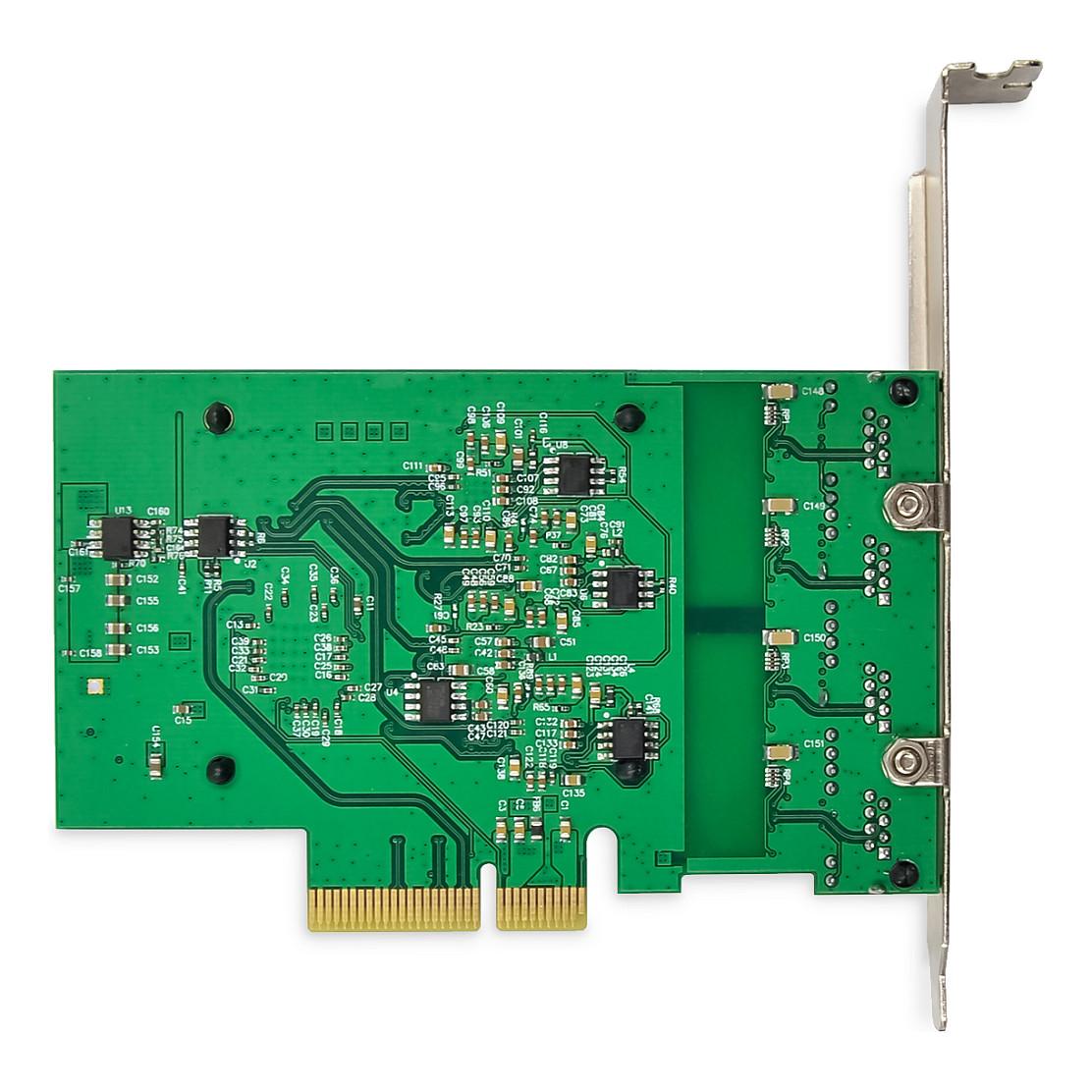 Karta të Rrjetit DIGITUS DN-10136, PCI Express 2.1 x4, 4x 2.5 Gigabit LAN RJ45, 10/100/1000/2500Mbps, Realtek RTL8125B + ASMedia ASM1806 - 4