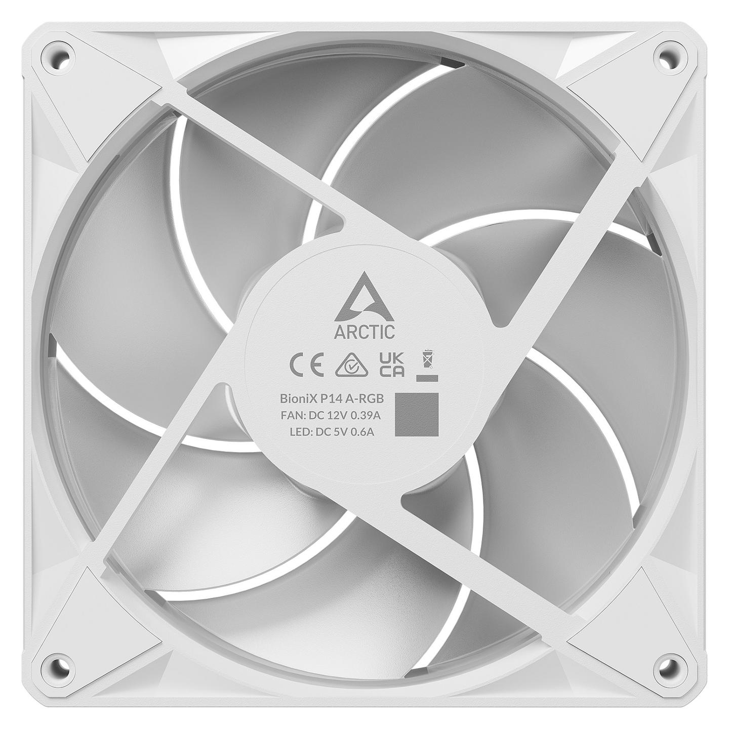 Ftohës për Kasë ARCTIC BioniX P14 A-RGB, 3x140mm, PWM, 2500 RPM, 110 CFM, A-RGB - Bardhë - 7