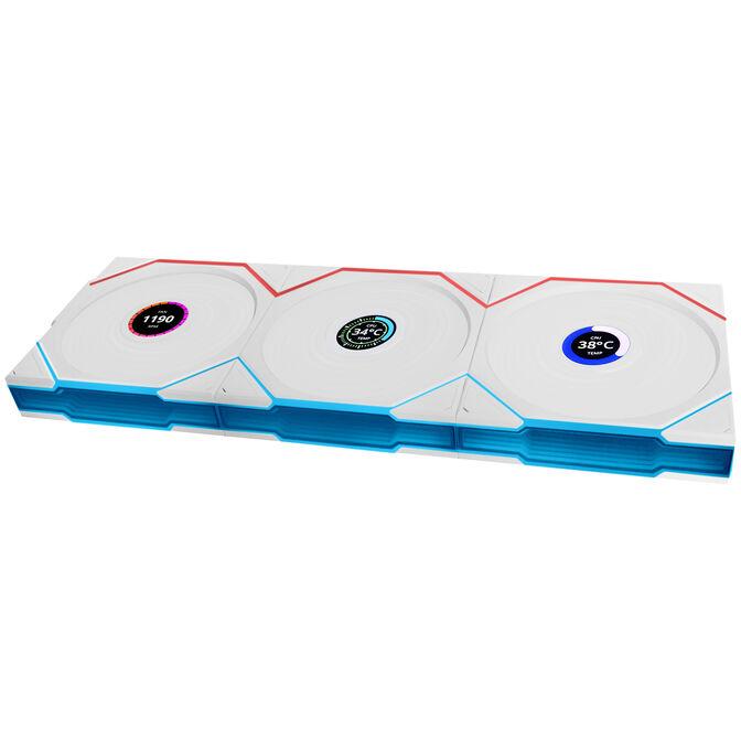 Ftohës për Kasë Lian Li UNI TL Wireless / 120mm / 350-1900 RPM / ARGB / PWM / LCD / 3-Pack – Bardhë - 2