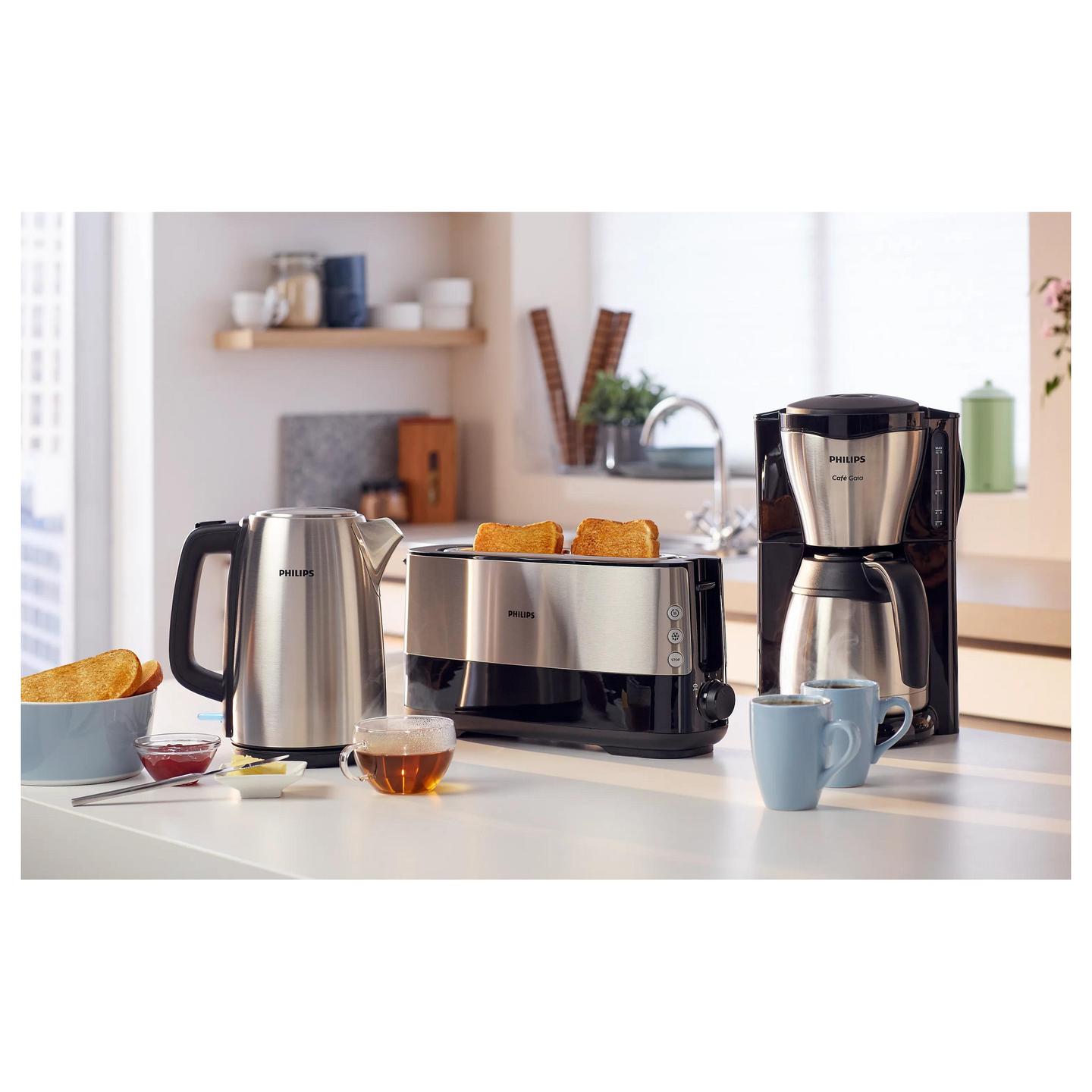 Aparat për Kafe me Filtër Philips Café Gaia HD7546/20, 1000 W, Kapacitet 1.2 L, Kanë Termike – Zezë/Argjend - 10