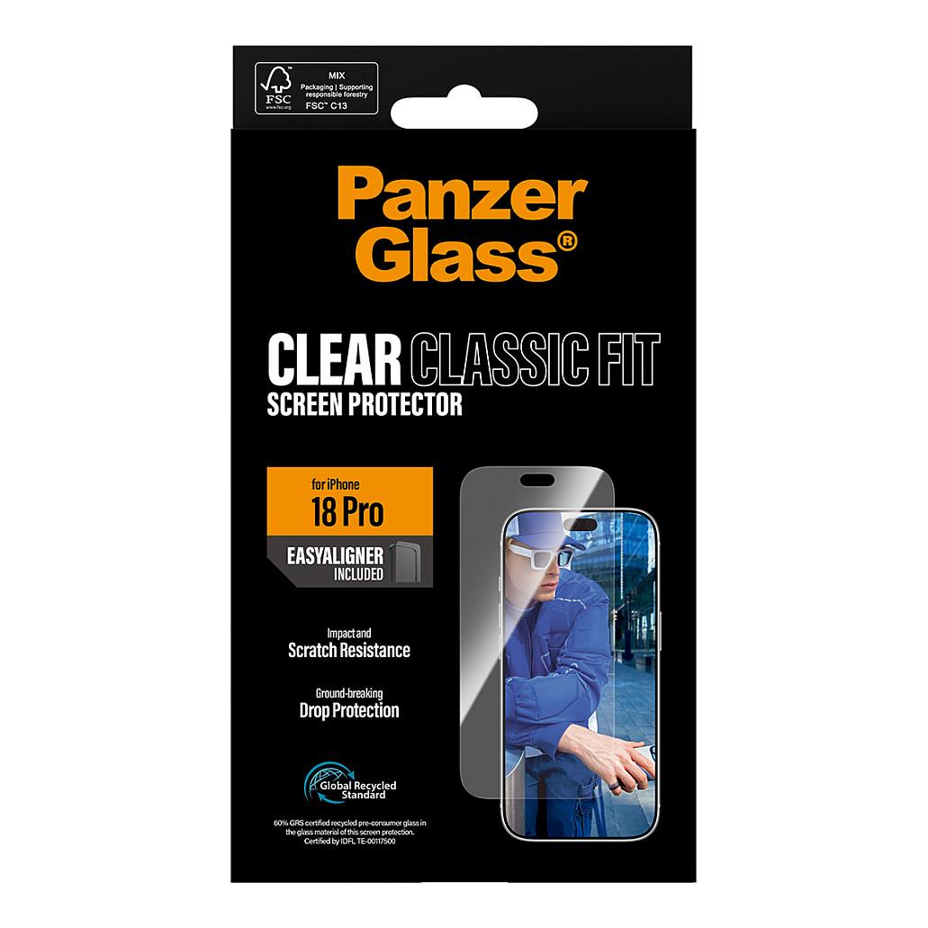 Mbrojtëse Ekrani PanzerGlass për iPhone 18 Pro, Classic Fit, Xham i Temperuar - Transparente - 4