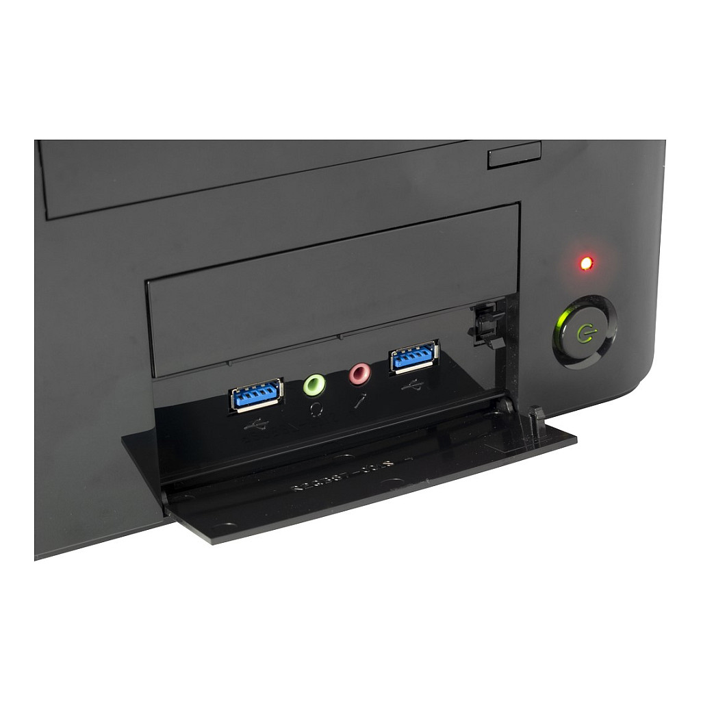 Kasë PC Inter-Tech MI-008 ITX / Mini Tower / Mini-ITX / SFX / 2.5" + 3.5" + 5.25" Bay - Zezë - 9