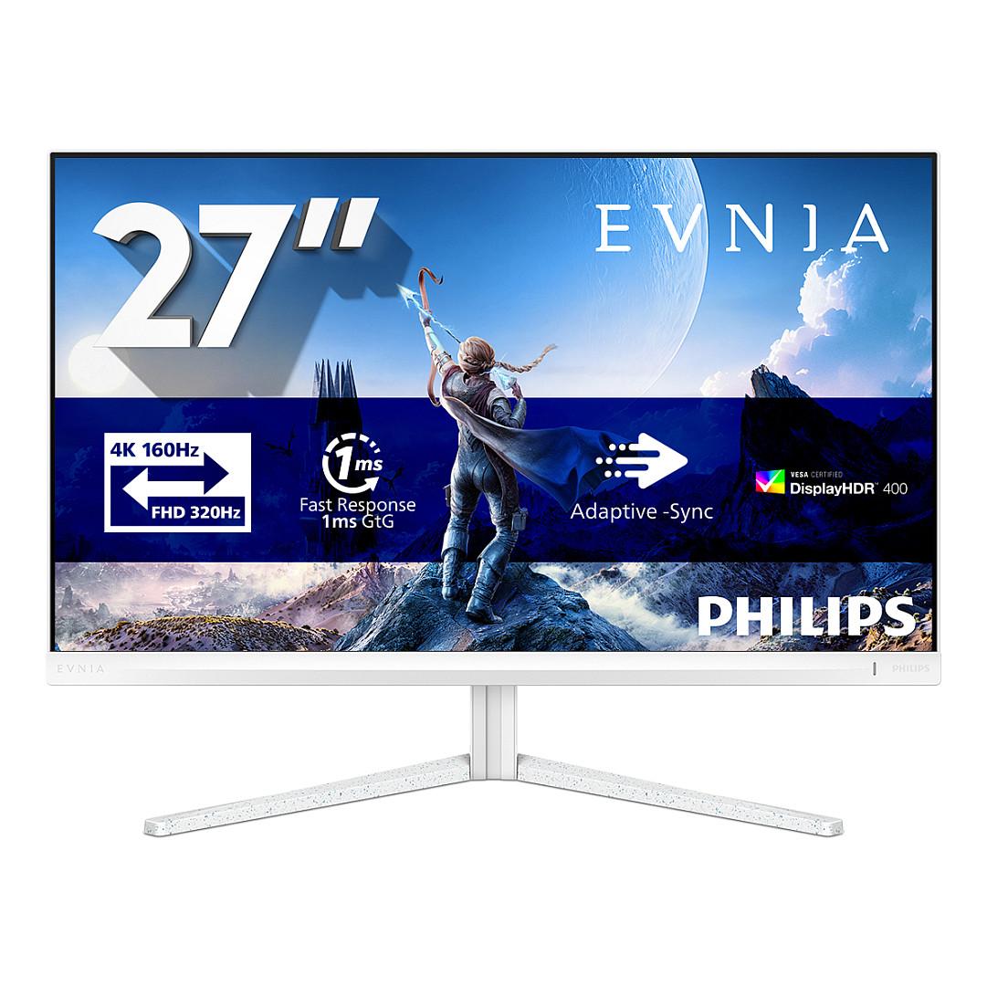 Monitor Gaming Philips Evnia 5000 27M2N5901A, 27", 4K UHD Fast IPS, 160Hz, 1ms, HDMI+DP+USB-C - Bardhë