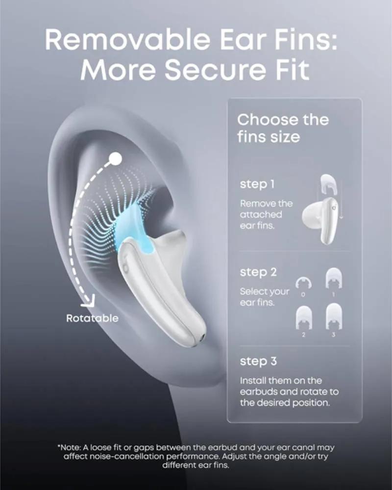 Kufje pa kabllo Soundcore Liberty Buds / TWS / Bluetooth 6.1 / 11mm / ANC / Spatial Audio / AI Translation / Mikrofon - Bardhë - 4