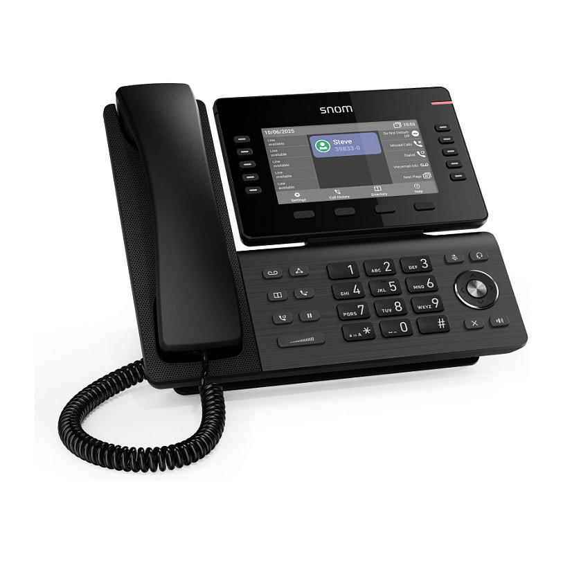Telefon VoIP Snom D815WB, ekran 5" IPS me ngjyra, Wi-Fi, Bluetooth, 2× Gigabit Ethernet, USB 2.0, PoE - Zezë