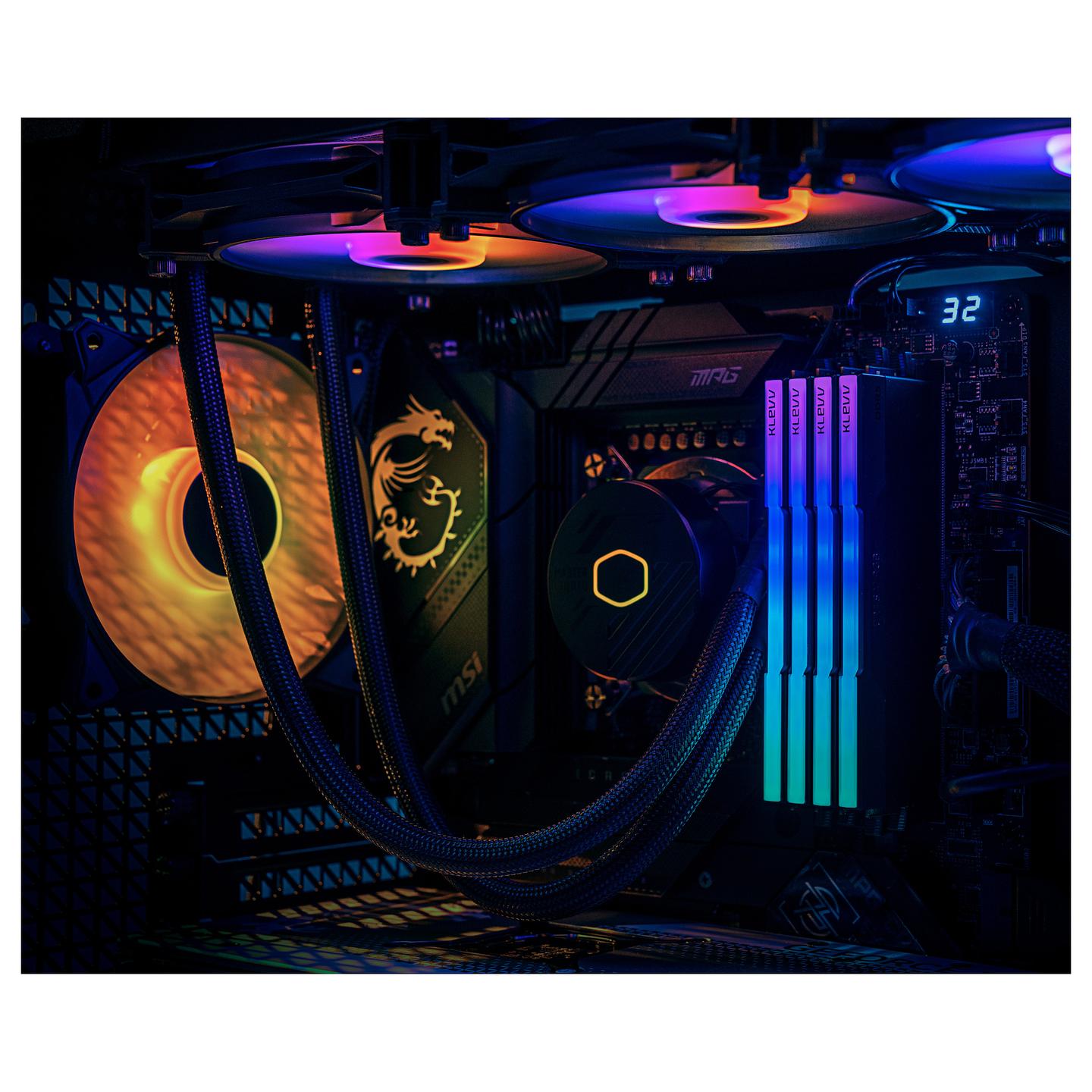 RAM Memorie KLEVV CRAS V RGB, 64GB (2 × 32GB), DDR5, 6000MT/s, CL30-36-36-76, Intel XMP 3.0, AMD EXPO - Zezë - 16