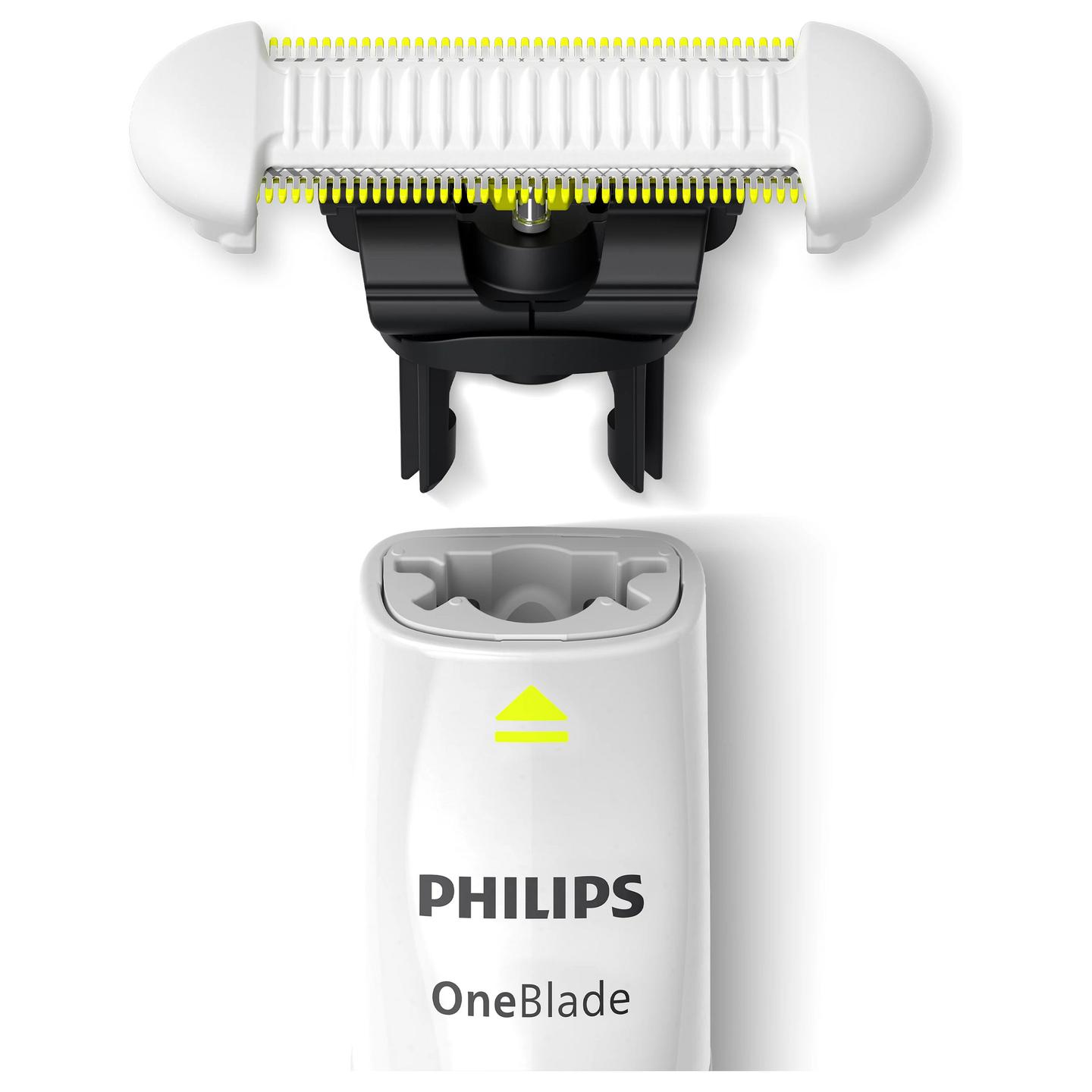 Teh zëvendësues për makinë rroje Philips OneBlade QP229/52 / SkinProtect / 2 Anë Prerëse / Wet & Dry / IPX7 / 2 Copë - Bardhë/Gjelbër - 5