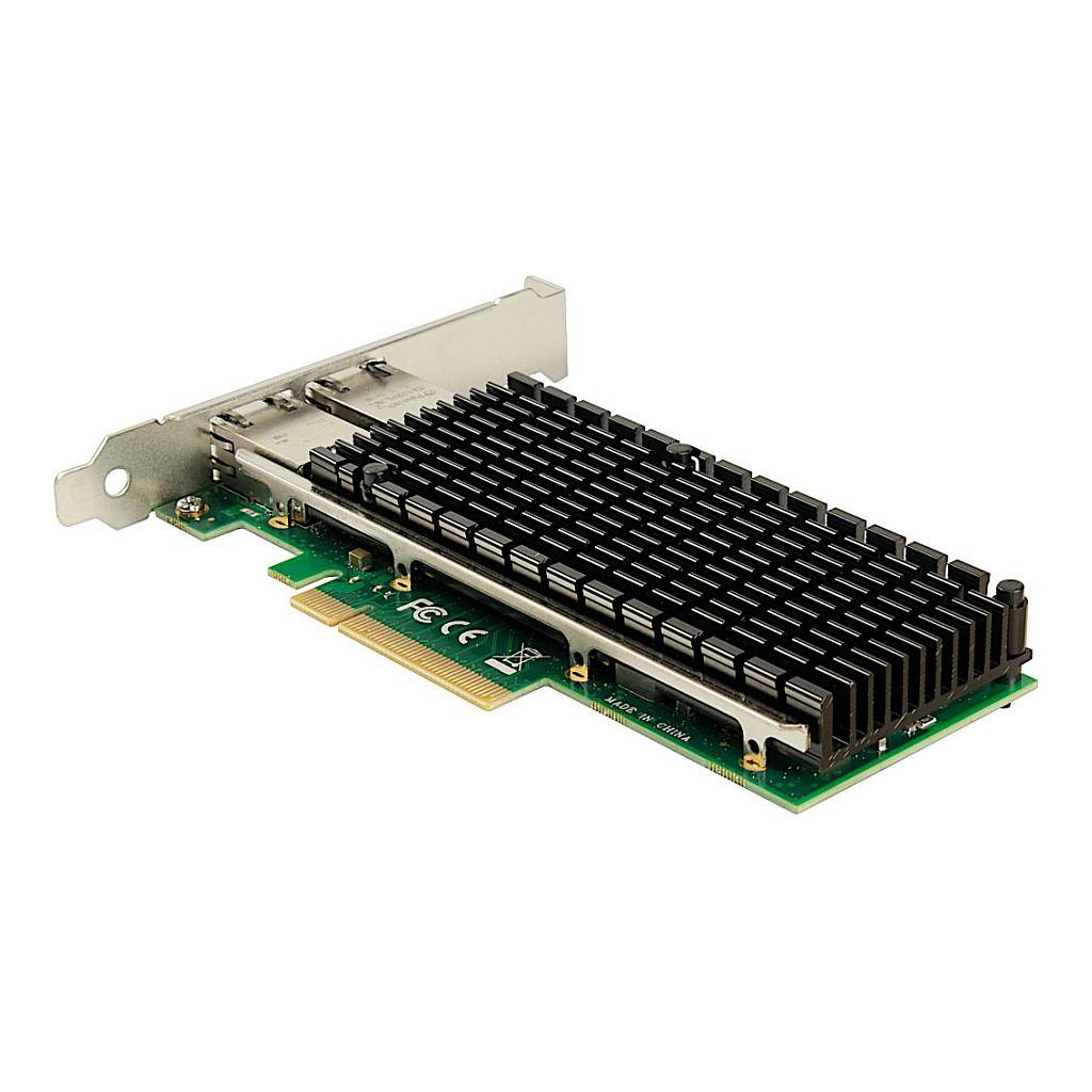 Karta të Rrjetit Inter-Tech Argus ST-7214, PCI Express 2.1 x8, 2x 10 Gigabit LAN RJ45, 100Mbps + 1GbE + 10GbE, Intel X540, Low Profile - 2