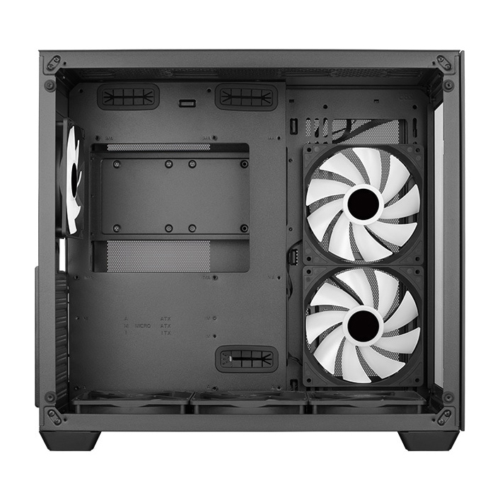 Kasë PC Aerocool Dryft / Midi Tower / ATX / 2x 140mm + 4x 120mm ARGB Fan / Tempered Glass - Zezë