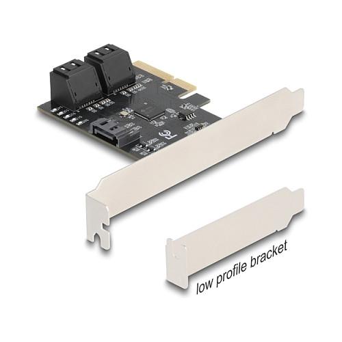 Kartë Zgjerimi Delock 90890, PCI Express 3.0 x4, 5x SATA 6Gbps, JMicron JMB585, Low Profile - 3