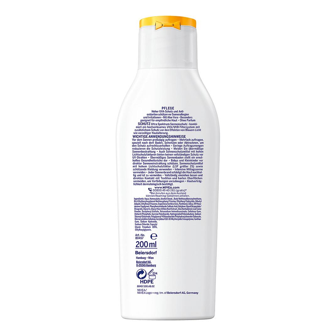 Krem Dielli NIVEA SUN Sensitiv Sofort Schutz / SPF 50+ / Për Lëkurë të Ndjeshme / Rezistent ndaj Ujit / 200 ml - 2