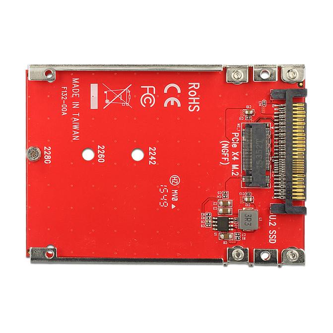 Konvertues 2.5" Delock 62725 / U.2 SFF-8639 në M.2 Key M / PCIe 4.0 x4 / NVMe / 7mm - 3