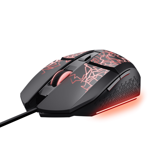 Maus Gaming Trust GXT 113 Felox / Wired / 200-6400 DPI / 6 Butona / LED Shumëngjyrësh - Zezë - 3