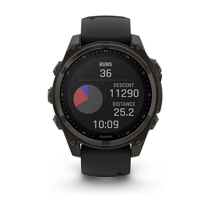 Orë e mençur Garmin fēnix 8 Solar Sapphire, 47mm, GPS Multi-Band, 32GB - Zezë/Hiri - 9