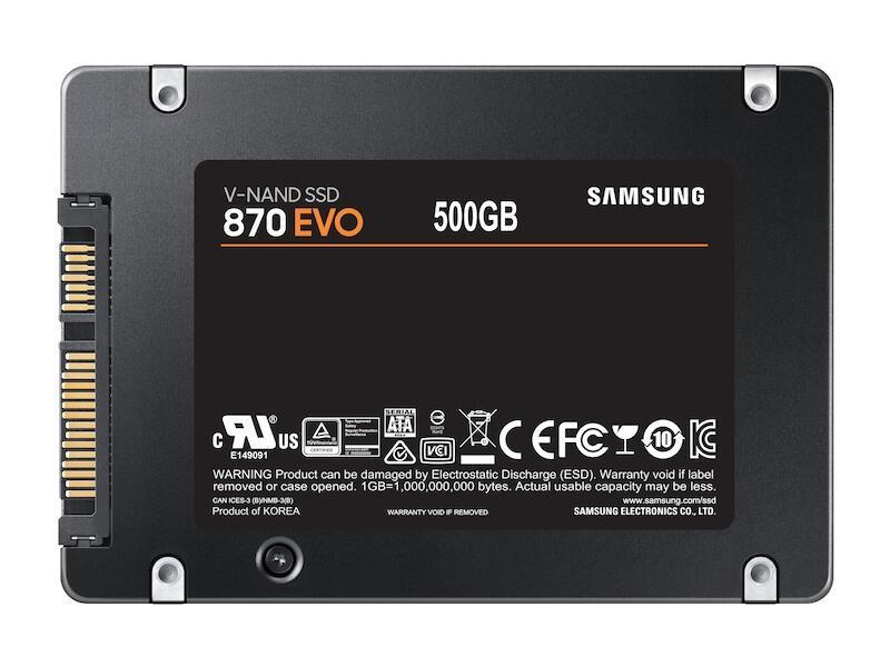 SSD e Brendshme Samsung 870 EVO / 500GB / 2.5" / SATA III / 560MB/s Read / 530MB/s Write - 5