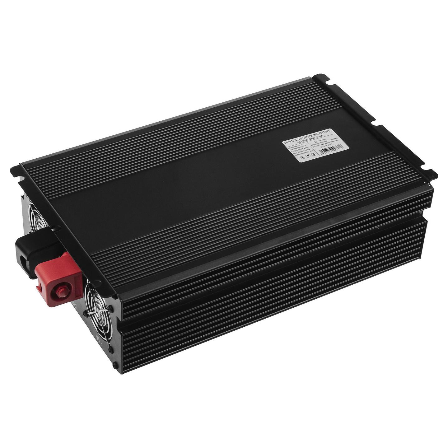 Inverter Green Cell INV11, 2000 W, 12 V DC në 230 V AC, valë sinusoidale të pastër – Zezë - 3
