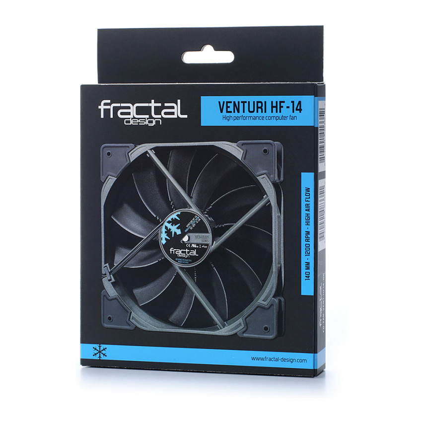 Ftohës për Kasë Fractal Design Venturi HF-14 / 140mm / 850-1200 RPM / 3-Pin – Zezë/Hiri - 5