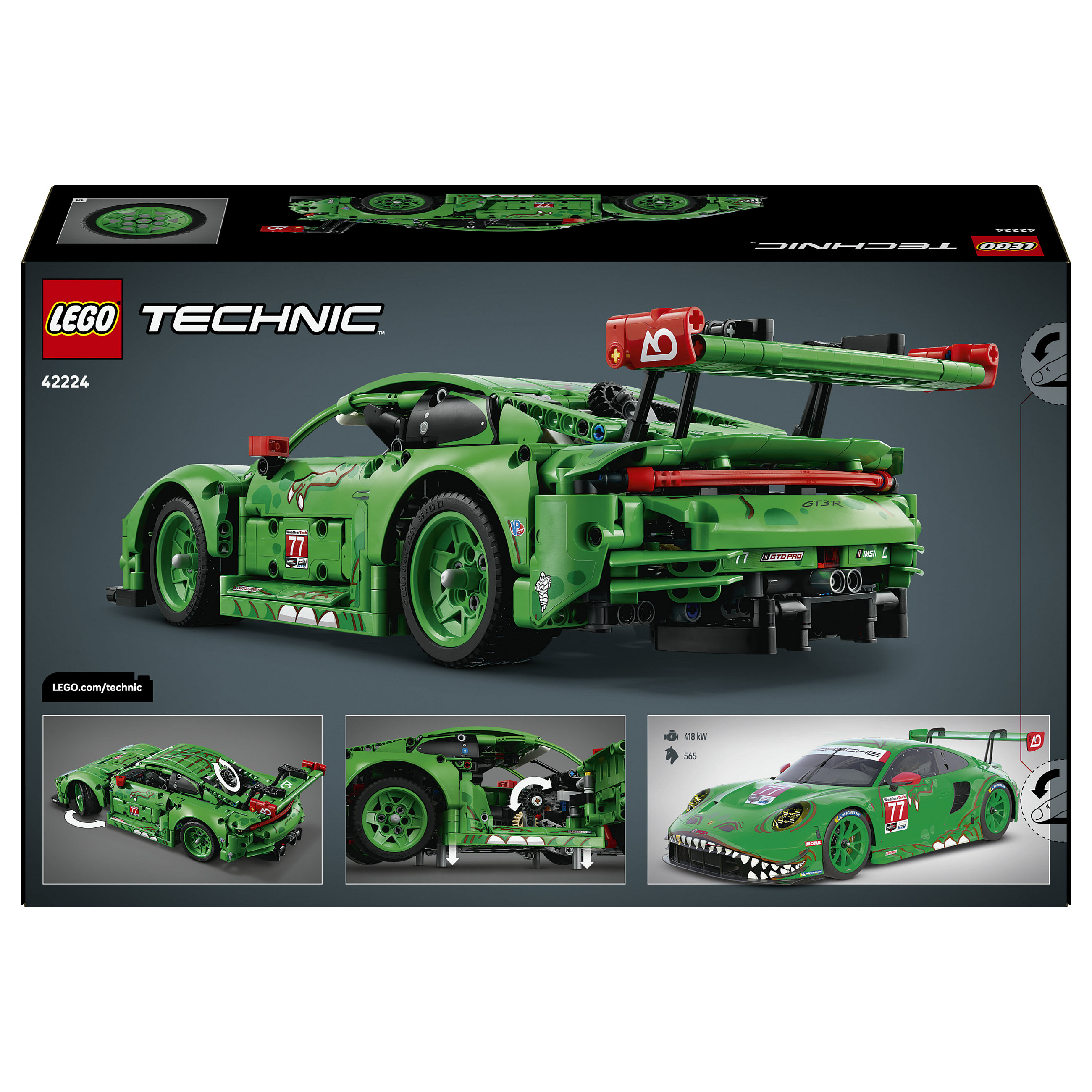 LEGO Technic Porsche 911 GT3 R REXY AO Racing Car 42224 - 9