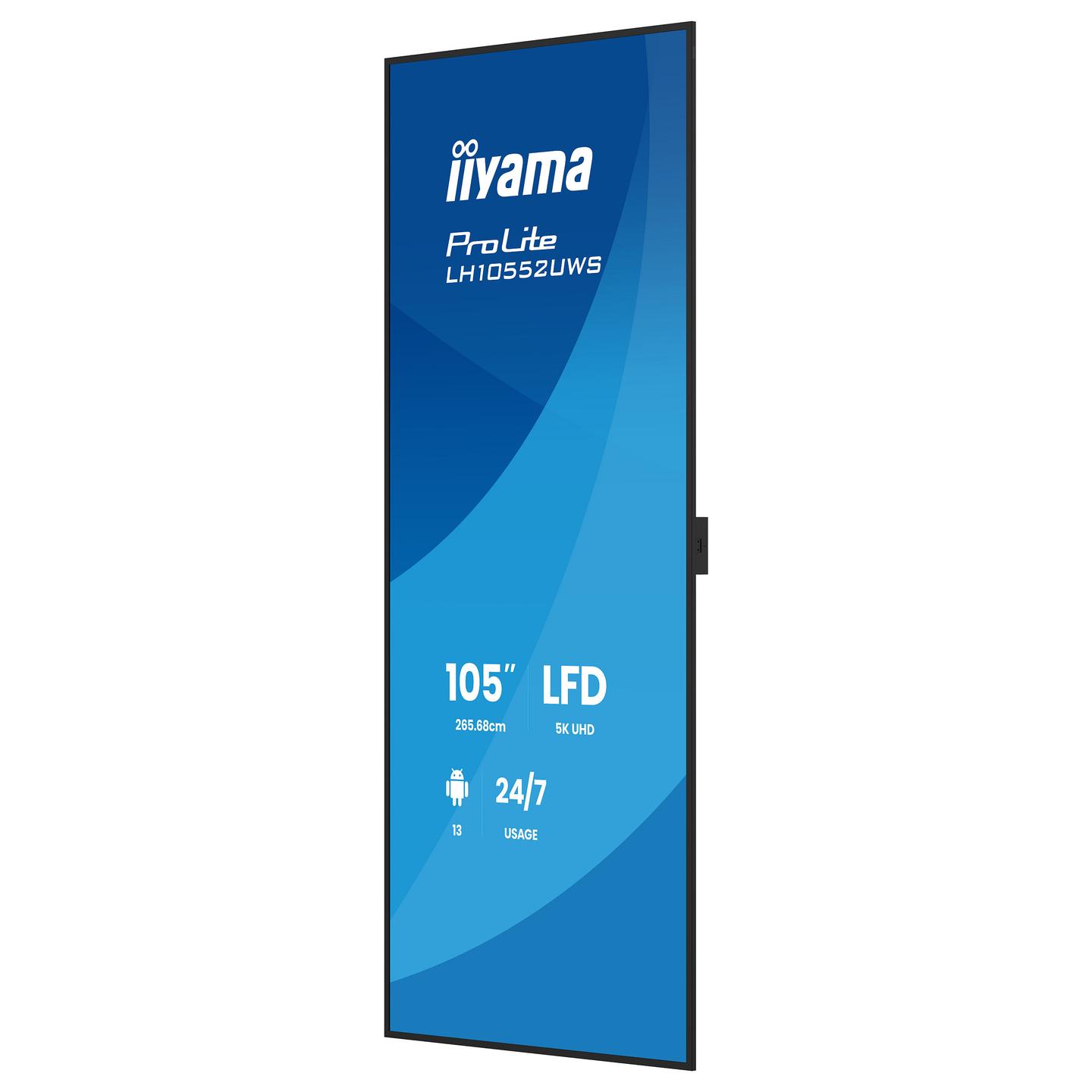 Digital Signage iiyama ProLite LH10552UWS-B1AG, 104.6", 5K Ultra Wide, IPS, 8GB, 128GB - Zezë - 5