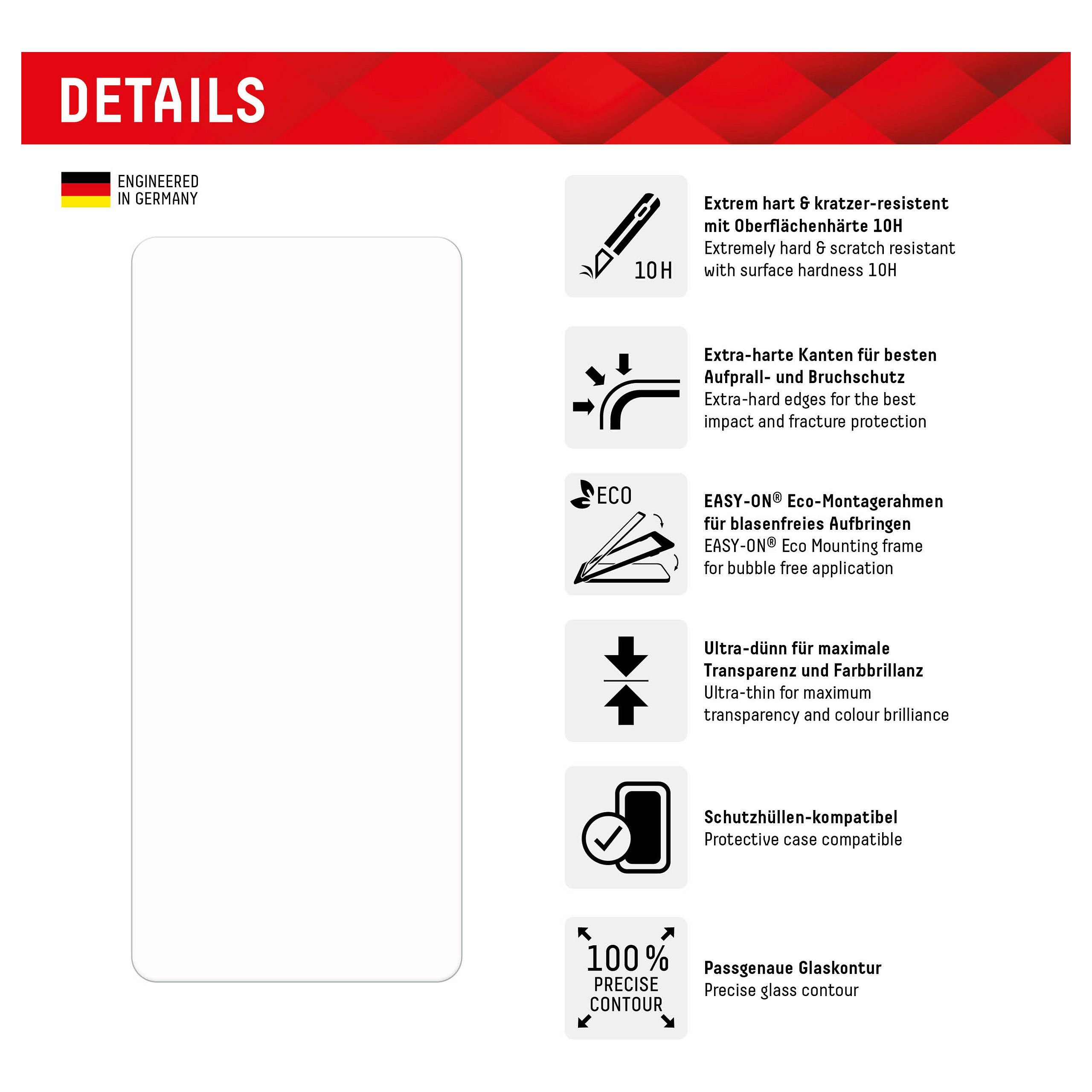 Mbrojtëse për ekran Displex / Samsung Galaxy S24 / Xham Tempered Glass 9H - Transparente - 2