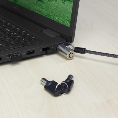 Bravë Sigurie për Laptop ACT AC9040, Wedge, kabllo çeliku 2 m, me 2 çelësa – Argjend - 2
