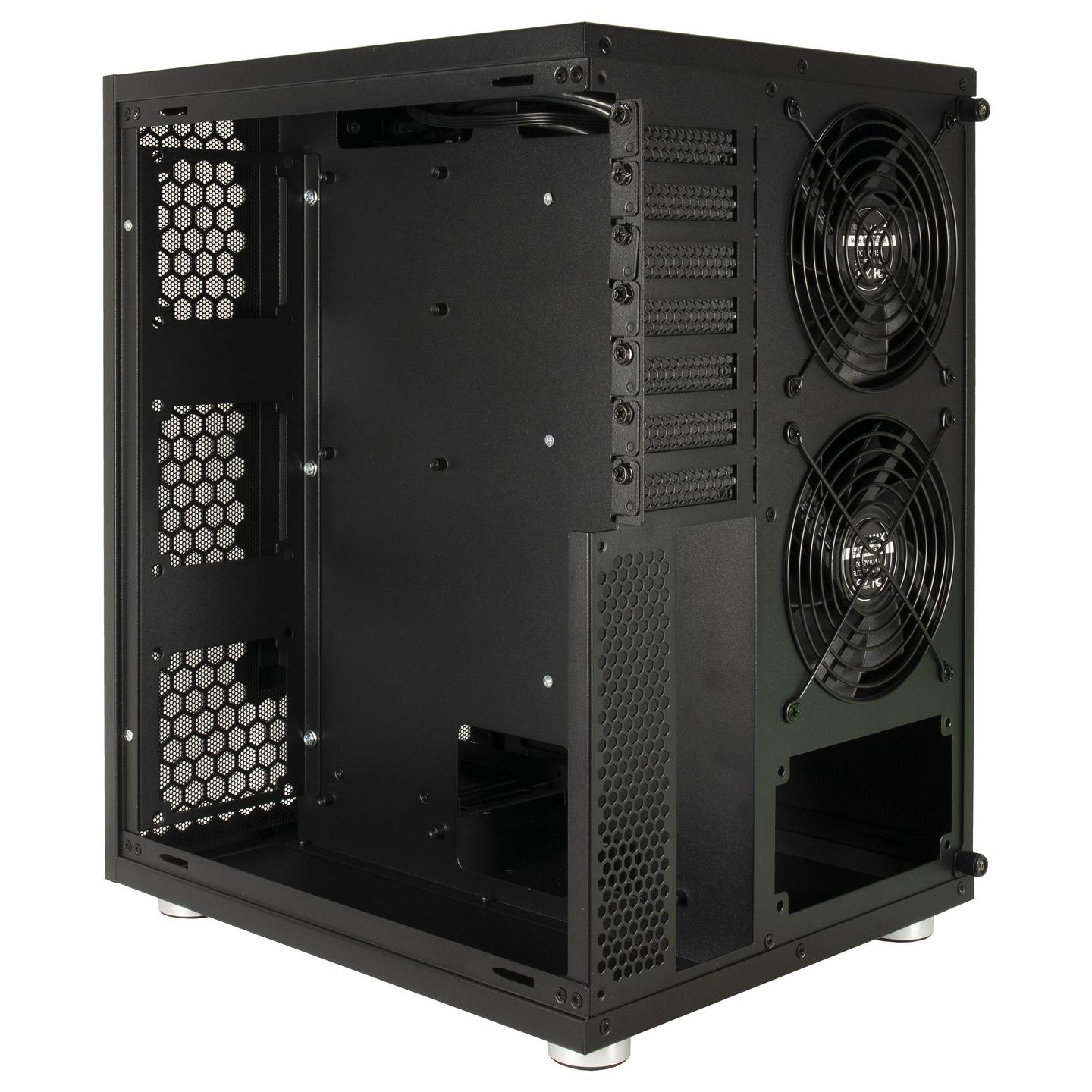 Kasë NAS Inter-Tech NAS-8, 8x HDD/SSD 2.5"/3.5", 2x USB-A 3.2 Gen 1, USB-C 3.2 Gen 1, 2x Ventilatorë 120mm - Zezë - 8