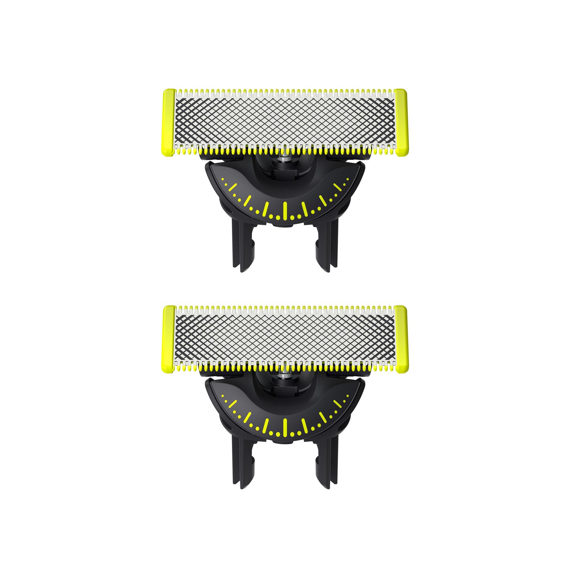 Koka zëvendësuese për makinë rroje Philips OneBlade 360 / QP420/50 /2 copë– Argjend/Verdhë - 2