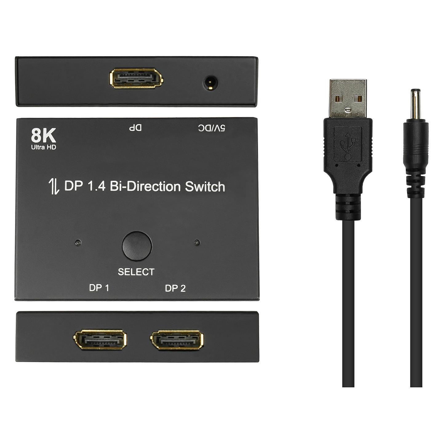 Switch DisplayPort Good Connections GC-M0262, DisplayPort 1.4, 2 drejtime, 8K 30Hz - Zezë - 4