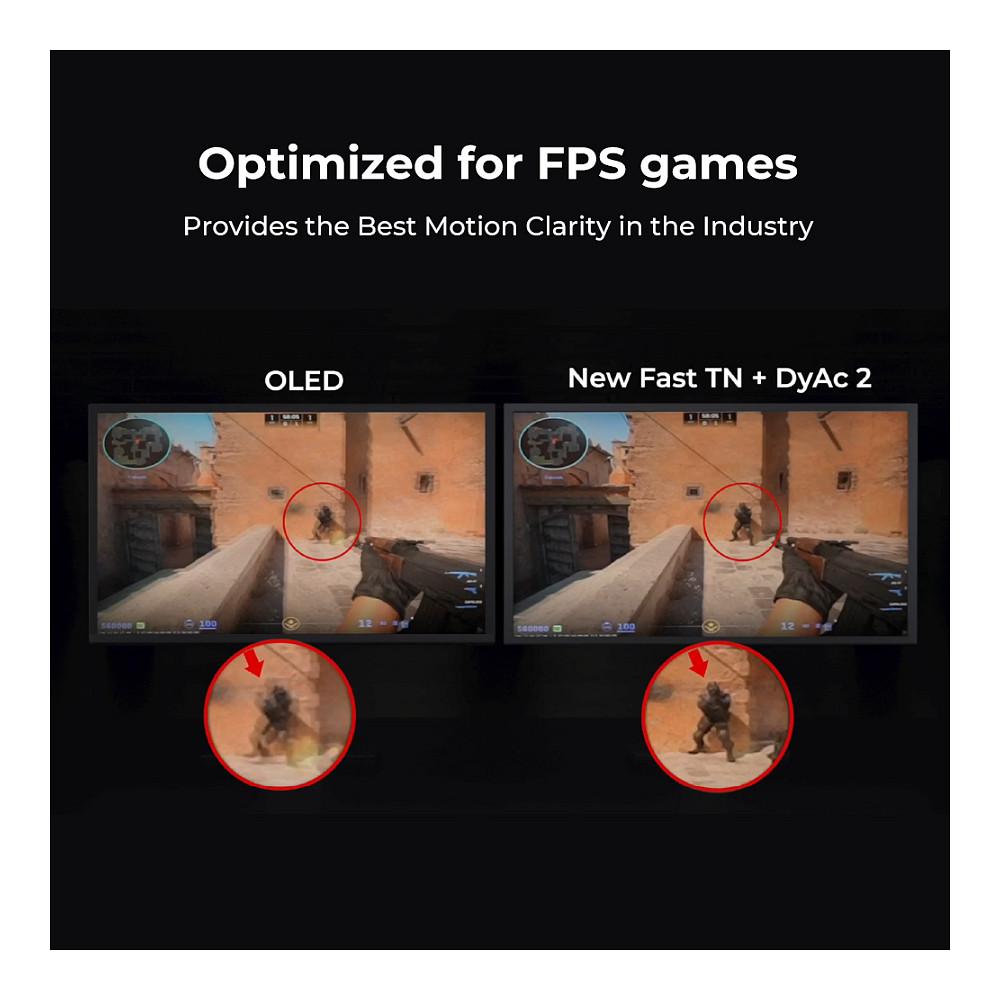 Monitor Gaming BenQ ZOWIE XL2566X+ / 24.1" Full HD 400Hz 0.3ms / HDMI, DP, USB / e zezë - 11