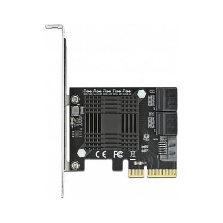Kartë Zgjerimi PCI Express Delock 90498 / PCIe 3.0 x4 / 5x SATA 6Gbps / JMicron JMB585 / Low Profile - 2