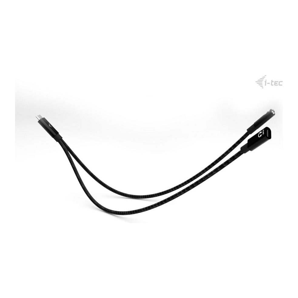 Kabllo USB i-tec C31DUALSPLITTERCBLPD / USB-C / USB-C PD 100W / USB 2.0 / 480Mbps / 0.3m - Zezë - 4