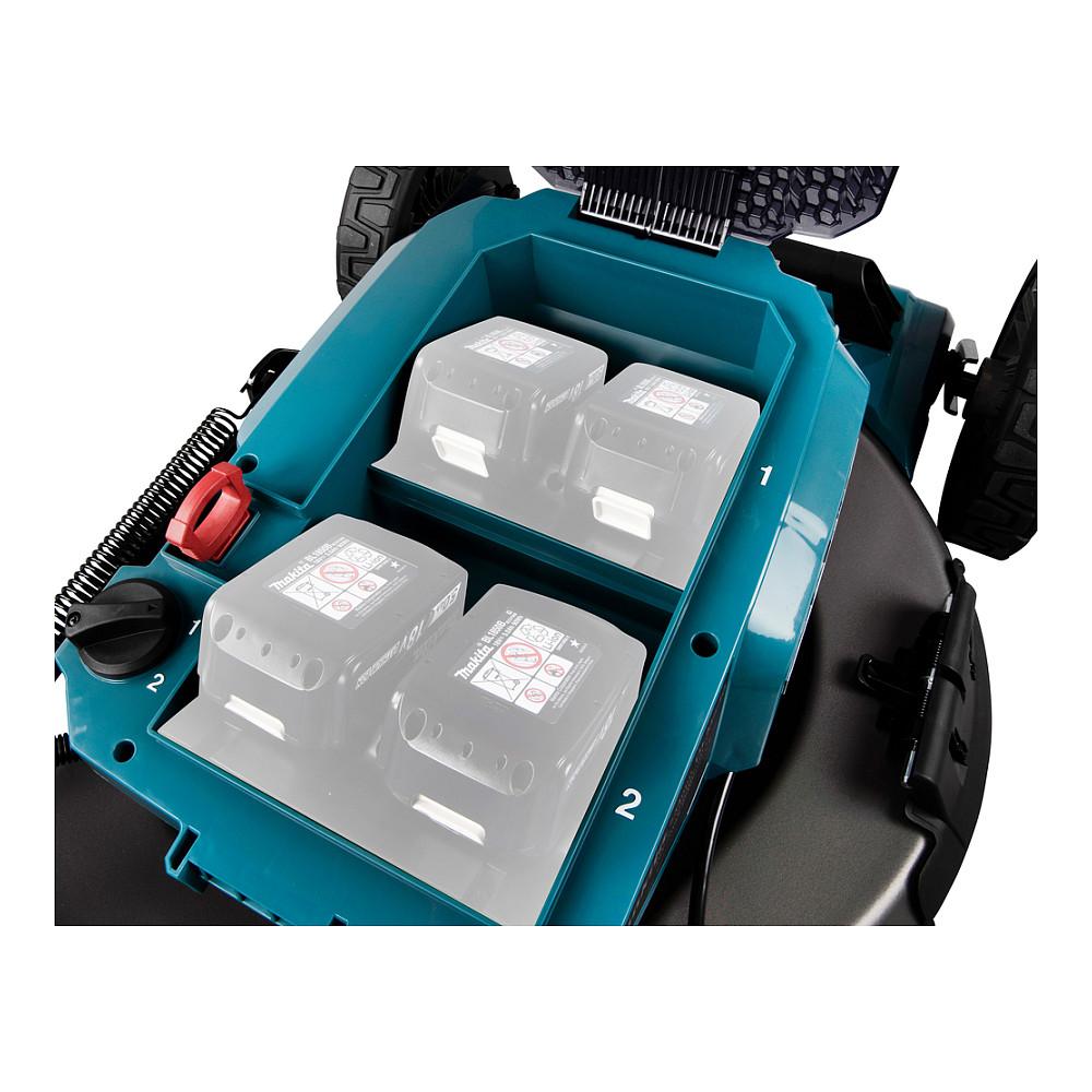 Kositëse Bari me Bateri Makita DLM530Z, 2x18V, 53cm, 20–100mm, 70L, Brushless - Blu/Zezë - 11