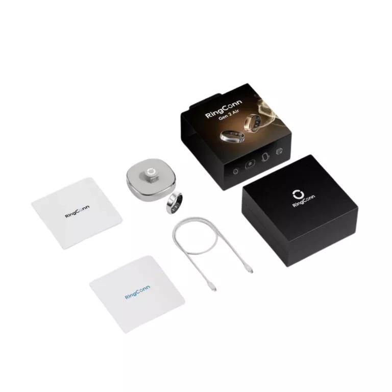 Smart Ring RingConn Gen 2 Air / Bluetooth / Rrahjet e Zemrës / SpO₂ / Monitorim i Gjumit - Argjendtë - 3