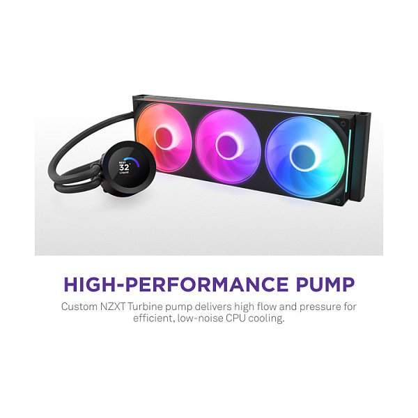 Ftohës për Procesor NZXT Kraken Plus 360 RGB / 360mm / AIO / RGB / LCD - Zezë - 3
