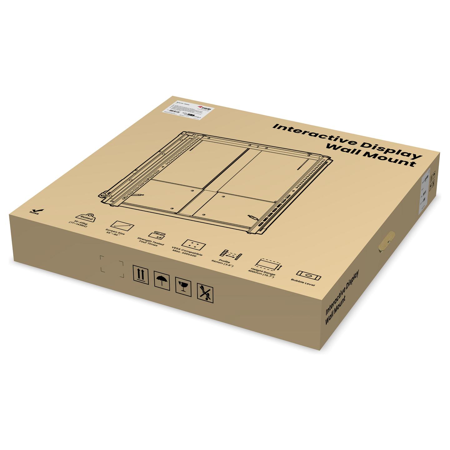 Mbajtëse Muri për TV Equip 650345 / 55"-86" / 65kg / Up-Down / Rregullim Lartësie - Zezë - 9