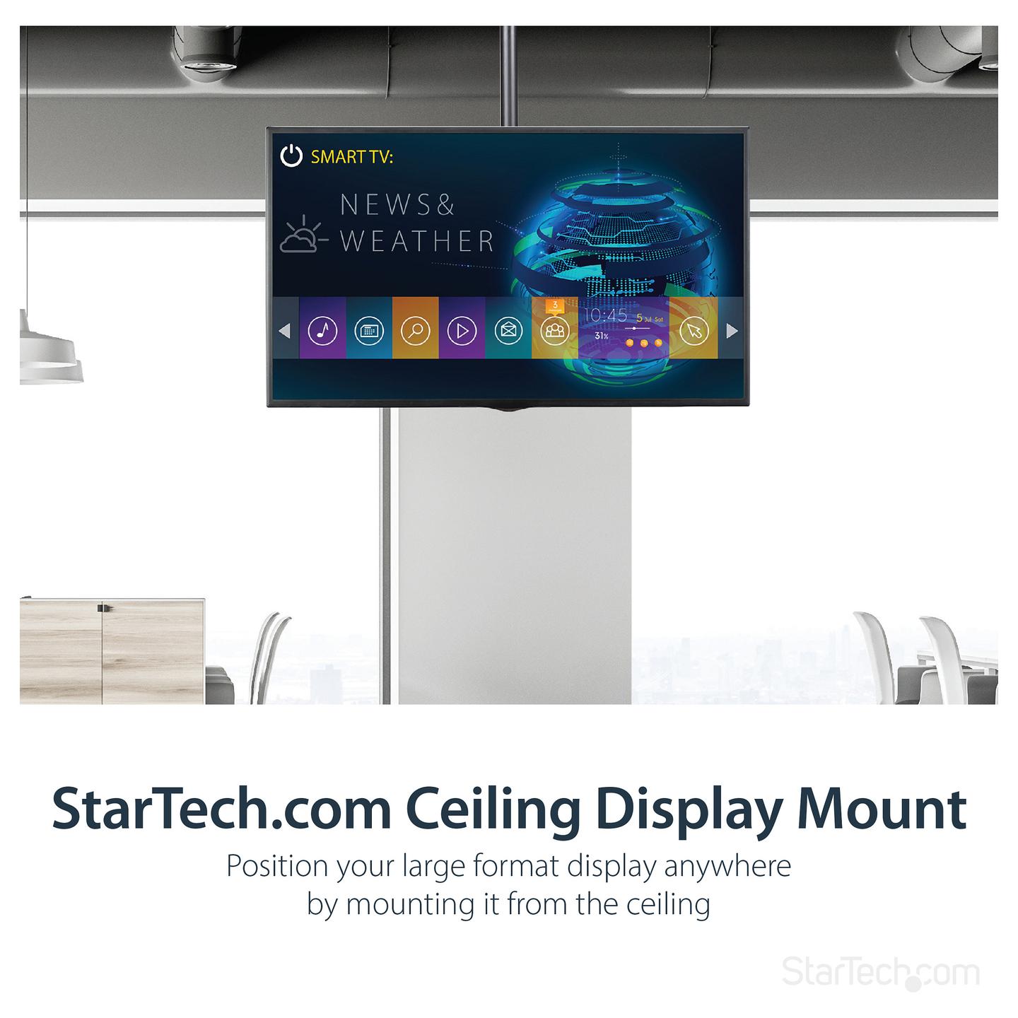 Mbajtëse për TV StarTech.com FPCEILPTBLP , 32–75" , deri 50kg , për tavan , Full-Motion , VESA 200x200–600x400 - Zezë - 10