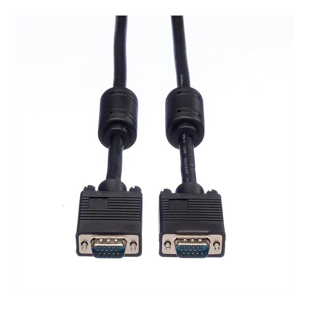 Kabllo VGA ROLINE 11.04.5660 / VGA (D-Sub) / HD-15 / 10m - Zezë - 3