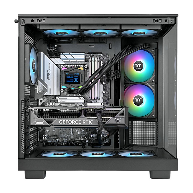 Ftohës për procesor Thermaltake LA240-S ARGB Sync / 240mm / AIO / ARGB / LCD - Zezë - 6