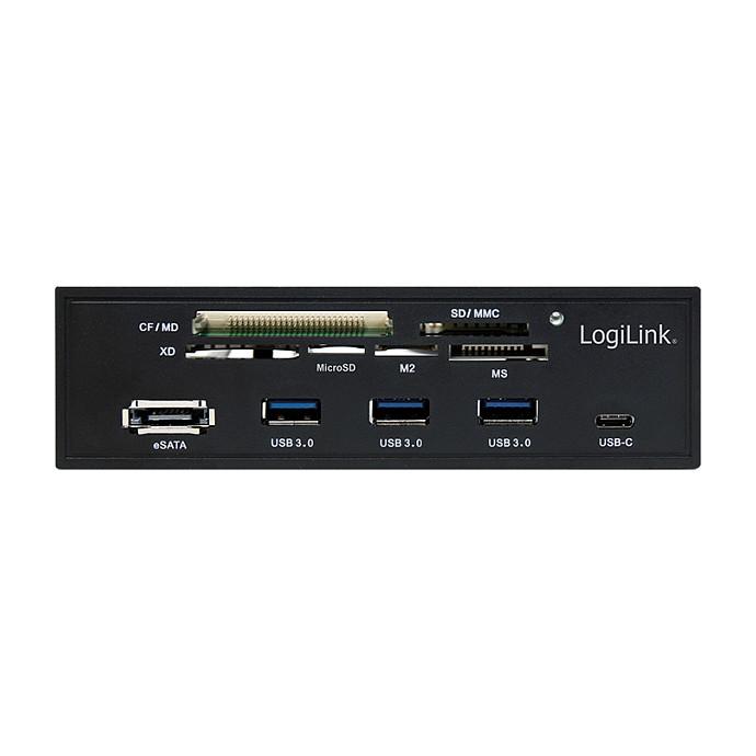 Splitter USB LogiLink UA0341 / 5.25" / 6x Card Reader / 3x USB-A + USB-C / eSATA / USB 3.2 Gen 1 / 5 Gbit/s - Zezë - 2