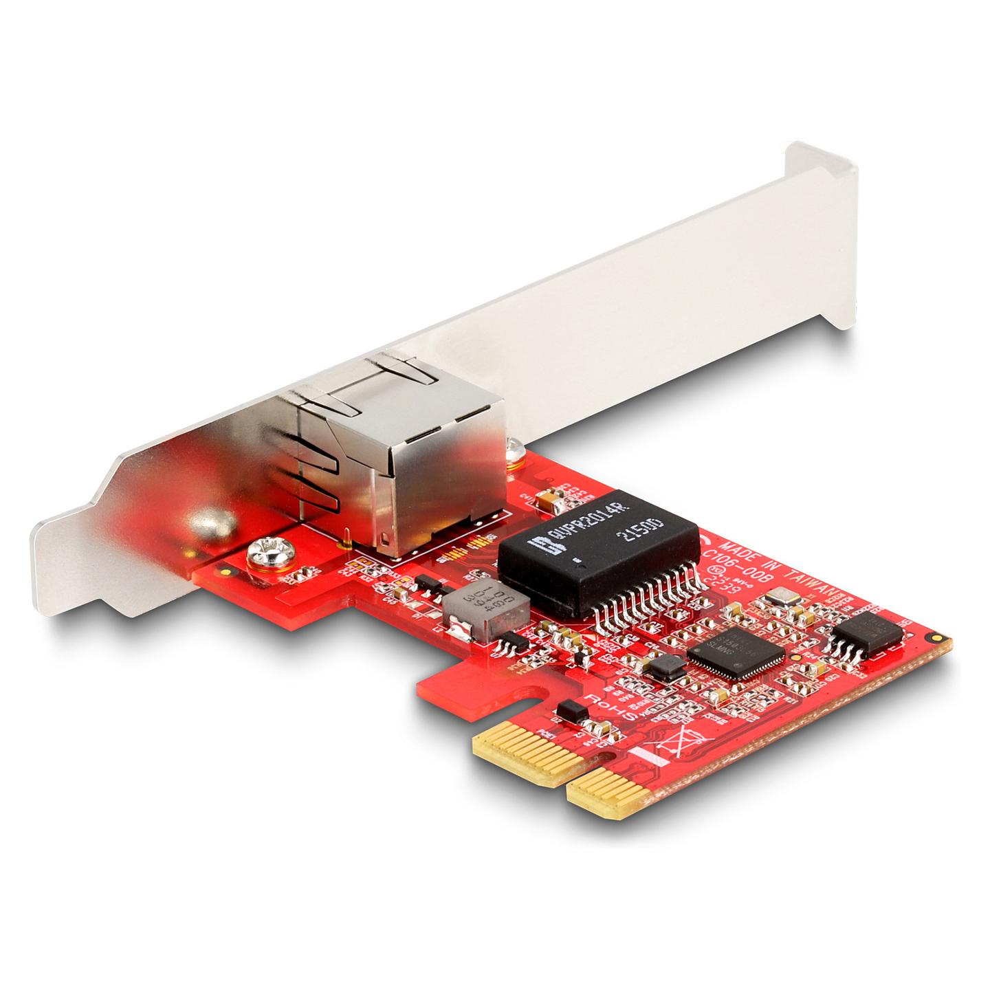 Karta të Rrjetit Delock 90100 / PCIe 2.0 x1 / 1x 2.5 Gigabit LAN RJ45 / 2.5Gbps / Intel i225V / Low Profile - 2