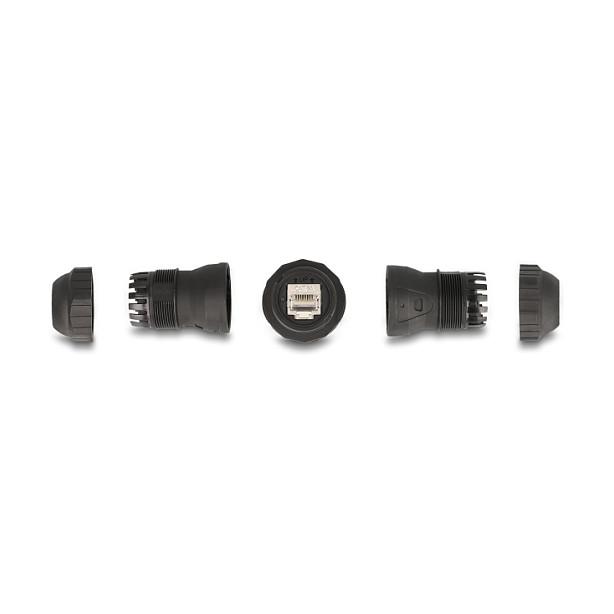 Lidhës për Kabllo Rrjeti DeLOCK 67044, RJ45 femër në RJ45 femër, Cat.6A, STP, IP68 - Zezë - 3