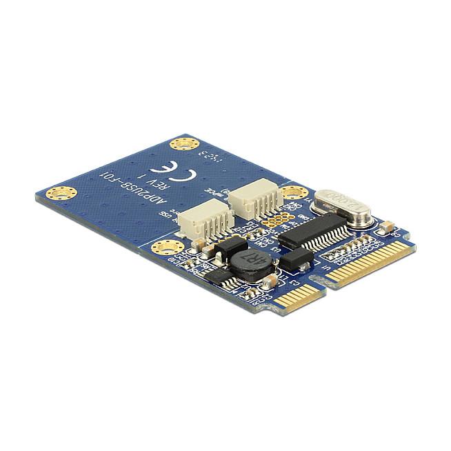 Kartë Zgjerimi Mini PCI Express Delock 95242 / Mini PCIe Full Size / 2x USB 2.0 Type-A / 480Mbps - 3