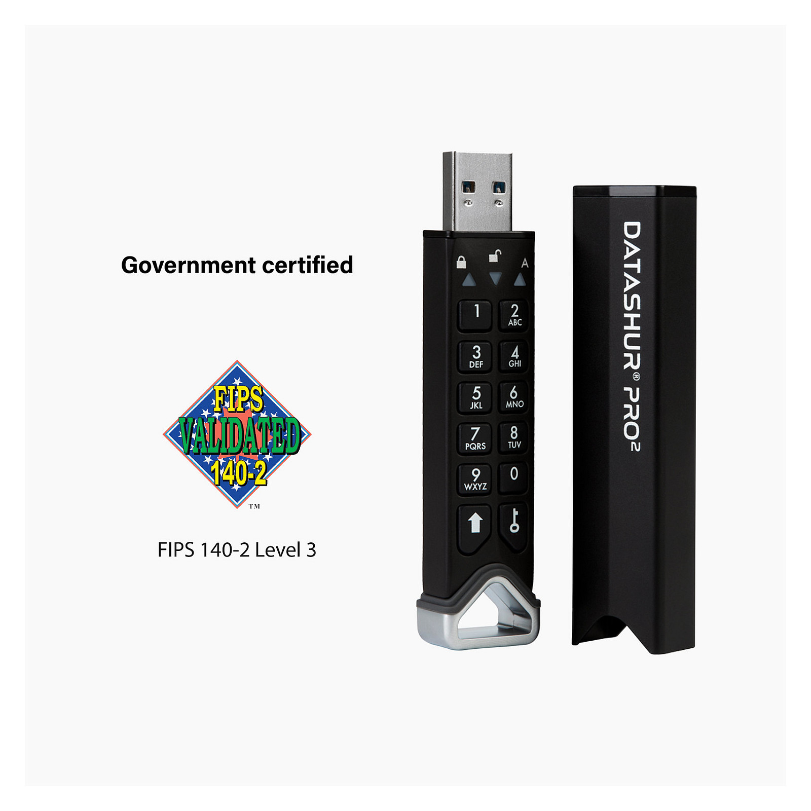 USB Flash Drive iStorage datAshur PRO2 / 4GB / USB 3.2 Gen 1 / AES-XTS 256-bit / FIPS 140-2 Level 3 - Zezë - 5