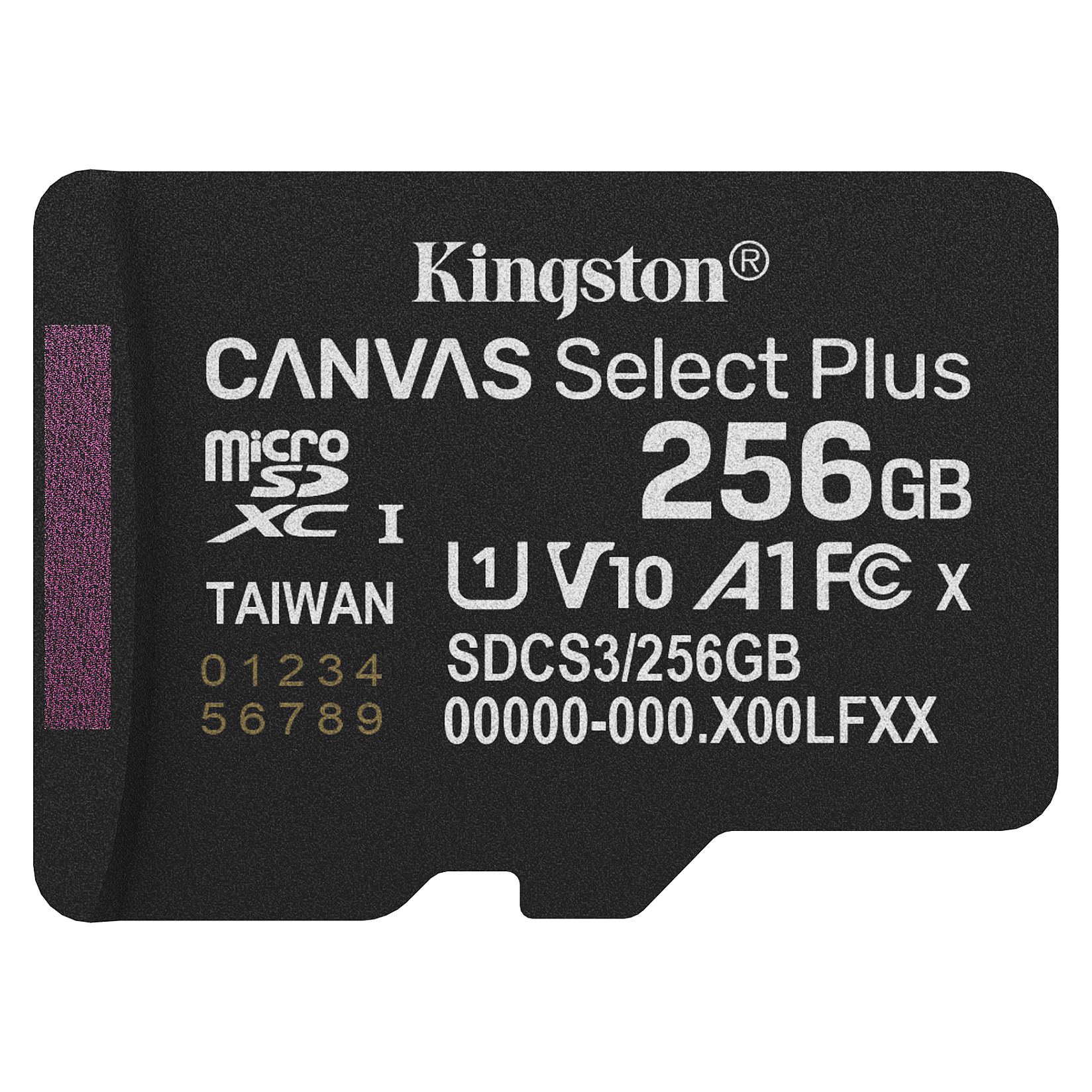 Kartë Memorie MicroSD Kingston Canvas Select Plus Gen3 / 256GB / UHS-I / U1 / V30 / A1 - Zezë