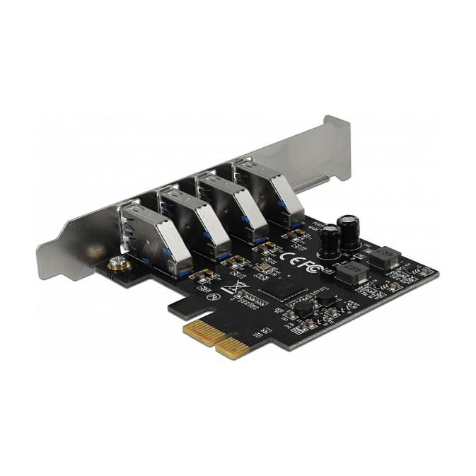 Kartë Zgjerimi PCI Express Delock 90304 / PCIe 2.0 x1 / 4x USB Type-A 5Gbps / Fresco Logic FL1100 / Low Profile - 3
