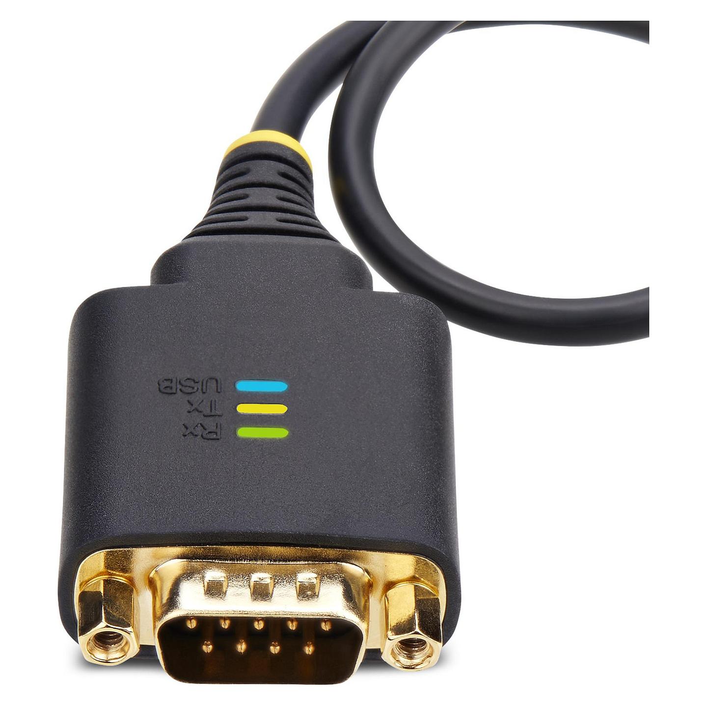 Adapter Serial StarTech.com 1P1FFC-USB-SERIAL, USB-A në RS-232 DB9, USB 2.0, FTDI FT232R, 921.6 Kbps, 30 cm – Zezë - 3