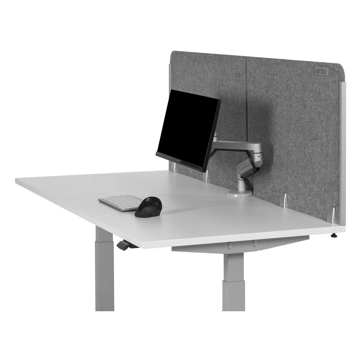 NdarĂ«se pĂ«r TavolinĂ« BakkerElkhuizen BE Safety Screen back BNESSBLGY180, 1800 Ă 600mm, PET-Felt, Akustike - Gri e ĂelĂ«t - 2