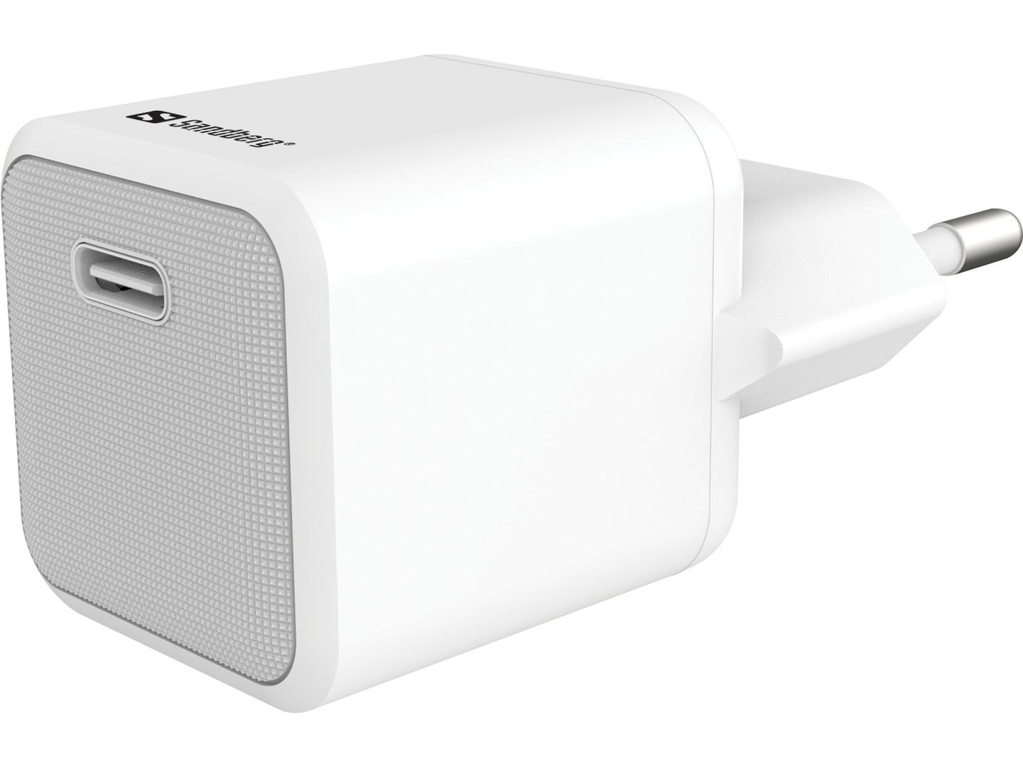 Kabllo & Adapter Sandberg / USB-C / 20W PD / 1m - Bardhë - 2