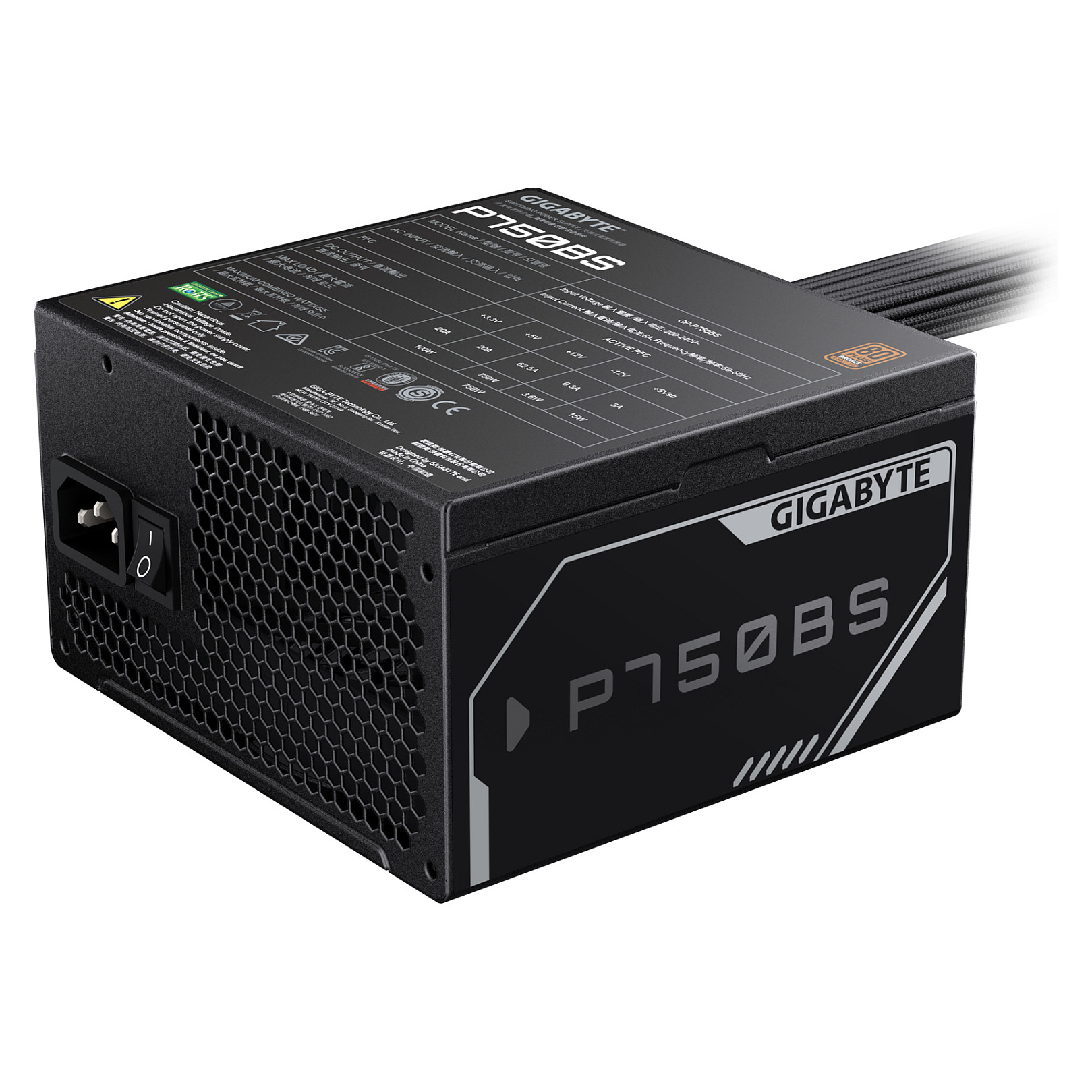 Furnizues Energjie Gigabyte P750BS / 750W / ATX / 80 PLUS Bronze / Non-Modular - Zezë - 3