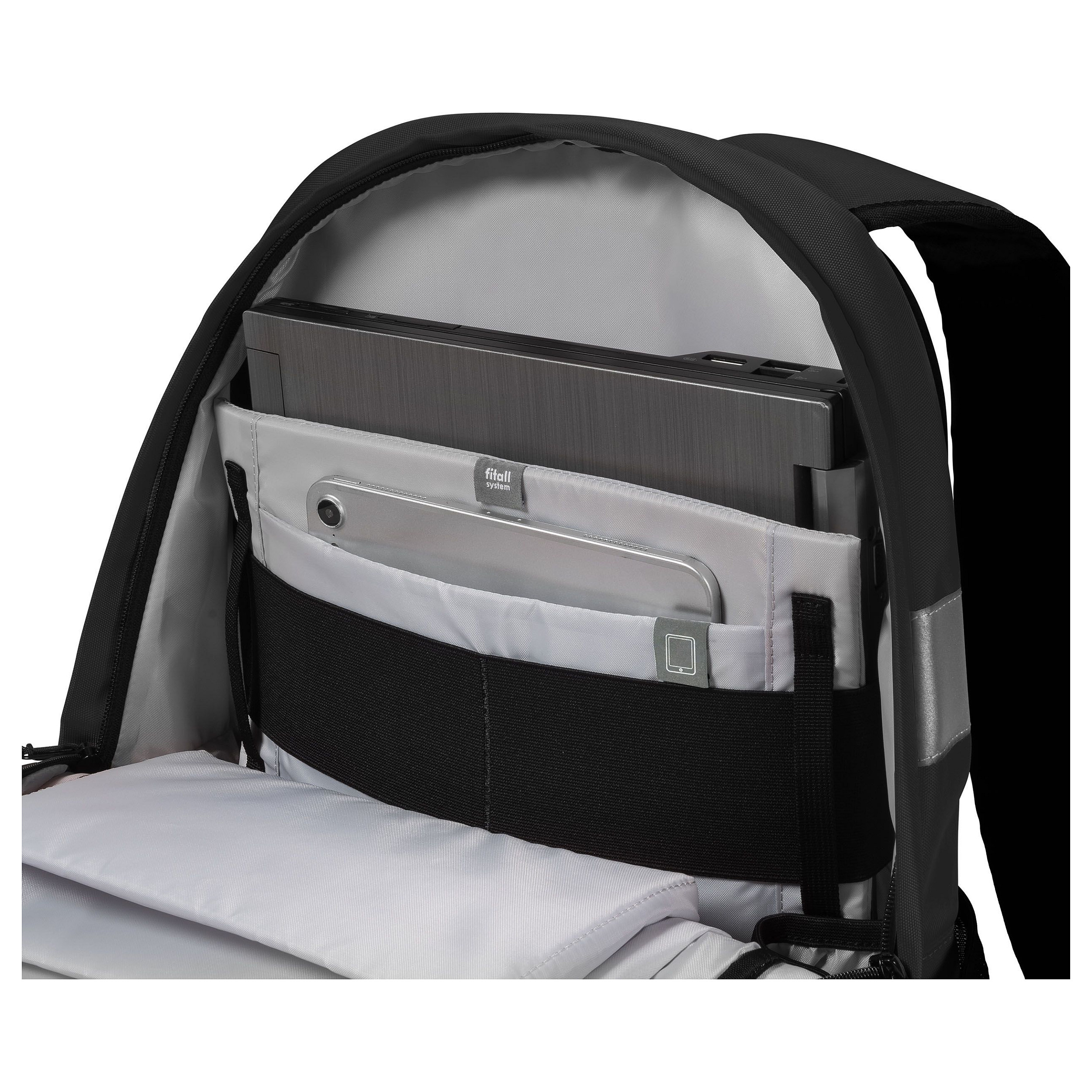 Çantë DICOTA Hi-Vis V2 / 15.6" / 25L / 600D rPET / Reflective / Rain Cover - Zezë - 6